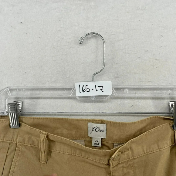 J.Crew Pants Women's Sz 29 Brown Khaki Straight Leg Relax Fit Button Pockets - Picture 11 of 11